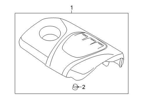 2019 Kia Rio Engine Appearance Cover Engine Cover Assembly Diagram for 292402B150