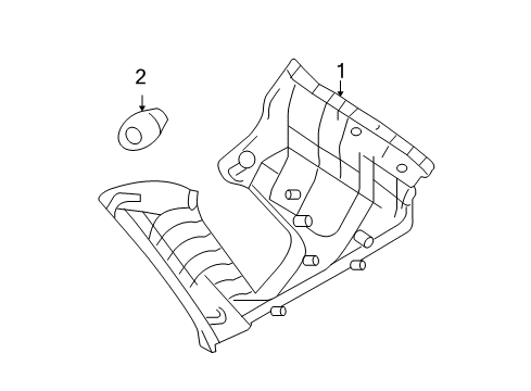 2005 Hyundai Tucson Interior Trim - Quarter Panels Trim Assembly-Rear Pillar RH Diagram for 85860-2E200-GF