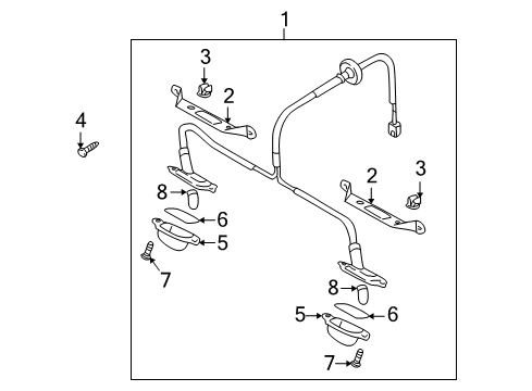 2001 Kia Rio Bulbs Screw-Tapping Diagram for K998630416
