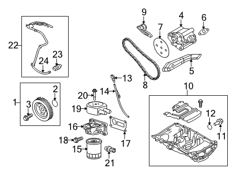 2012 Ford Transit Connect Filters Knock Sensor Bolt Diagram for -W500025-S437