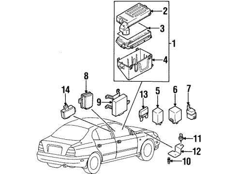 2001 Daewoo Leganza Air Conditioner Flasher Diagram for 96312545