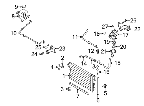 2005 Mercury Montego Powertrain Control Thermostat Cover Gasket Diagram for 5F9Z-8255-AC