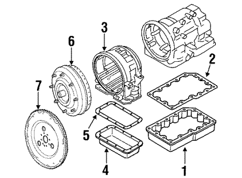 2002 Isuzu Axiom Transmission Washer, Flywheel (T=1.2) Diagram for 8-94250-274-1