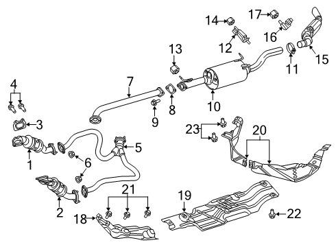 2019 Ram 1500 Exhaust Components Screw-HEXAGON Head Diagram for 6105097AA