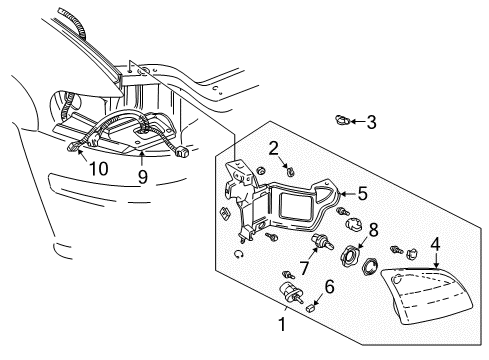 2003 Chevrolet Venture Bulbs Harness Asm-Fwd Lamp Wiring Diagram for 10310893