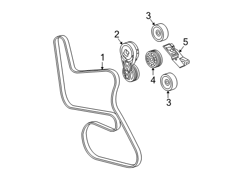 2006 Chevrolet Malibu Belts & Pulleys Serpentine Belt Diagram for 12591059