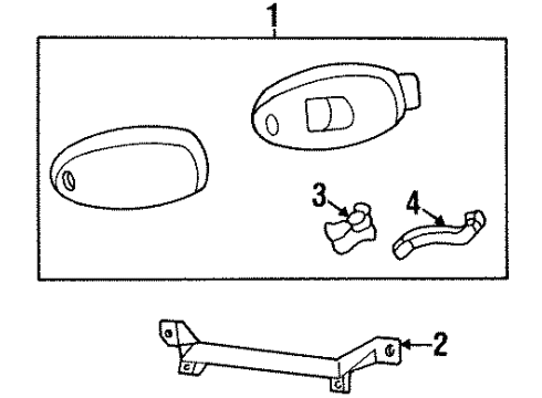 1998 Mercury Mystique Fog Lamps Fog Lamp Assembly Diagram for F8RY15200AA