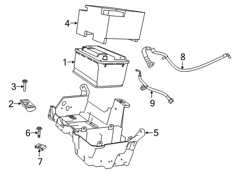 2022 Ram 3500 Battery Sensor-Battery Diagram for 68370876AB