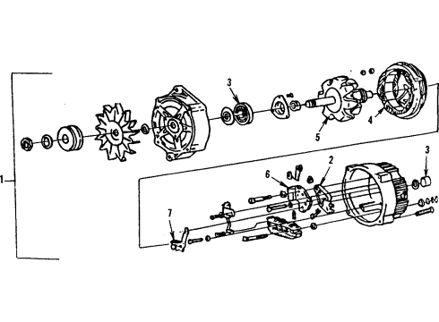 1985 Pontiac Bonneville Alternator Reman Alternator(Delco 27Si 80 Amps) Diagram for 19151890