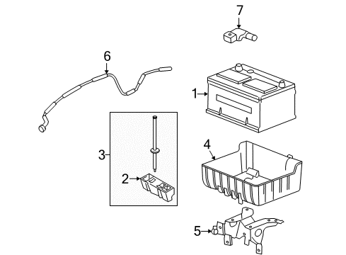 2006 Mercury Montego Battery Battery Diagram for BXS-36R