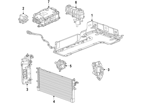 2019 Chevrolet Volt Hybrid Components, Battery, Cooling System Control Module Diagram for 24294812