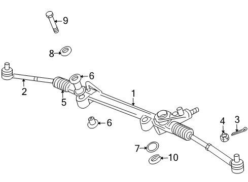 2008 Dodge Viper P/S Pump & Hoses, Steering Gear & Linkage Bolt-HEXAGON Head Diagram for 6033181