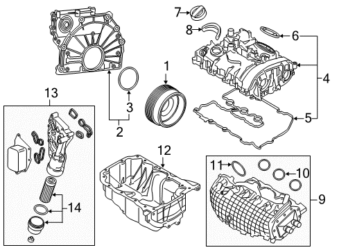 2020 BMW i8 Throttle Body Intake Manifold System Diagram for 11617634226