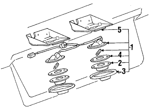 1984 Toyota Corolla License Lamps Lamp Assy, License Plate Diagram for 81270-12341