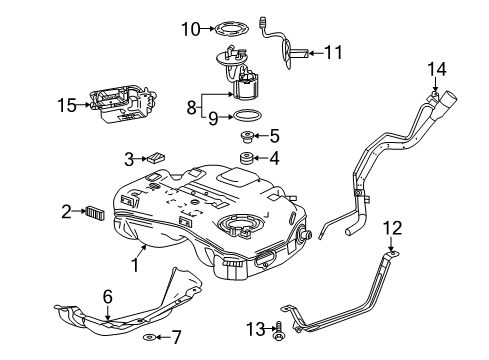 2022 GMC Terrain Fuel Supply Fuel Tank Diagram for 84820665