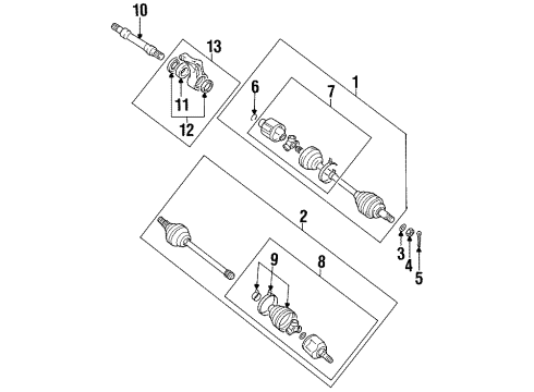1999 Dodge Avenger Drive Axles - Front Pin-COTTER Diagram for MF472087
