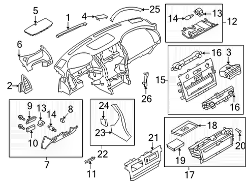 2022 Nissan Armada Cluster & Switches, Instrument Panel Connector-Auxiliary Audio System Diagram for 284H3-3ZD2A