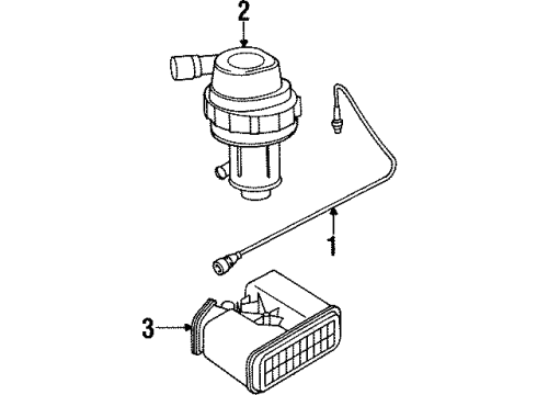 1999 BMW 323i Emission Components Air Pump Diagram for 11721744490