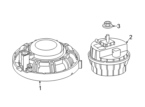 2021 Toyota GR Supra Anti-Theft Components Siren Nut Diagram for 90069-33036