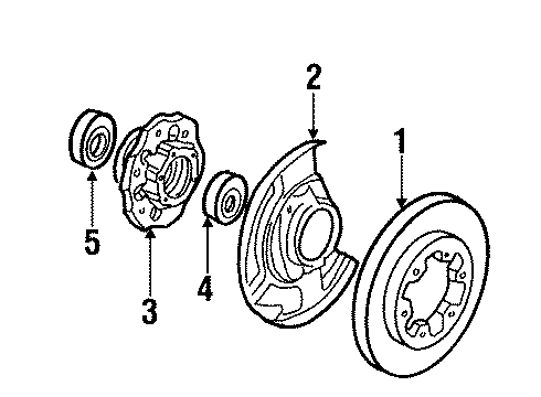 1988 Nissan Pathfinder Front Brakes Seal Kit-Disc Brake Diagram for 44120-32G25