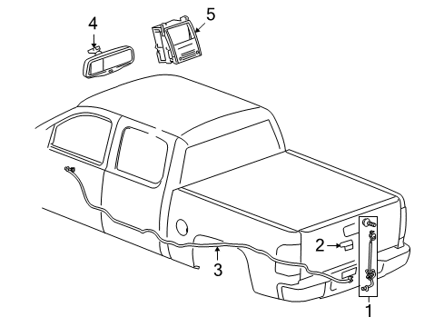 2009 GMC Sierra 2500 HD Electrical Components Harness Asm-Inside Rear View Mirror Wiring Diagram for 25971687