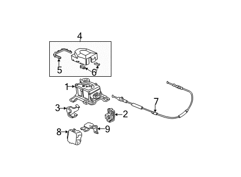 2002 Honda Civic Cruise Control System Bracket B, Actuator Diagram for 36636-PLM-A00