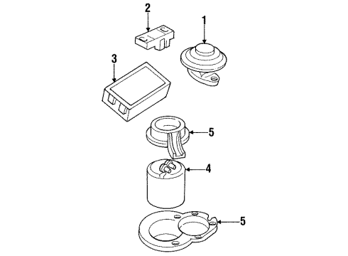 1993 Pontiac Sunbird Powertrain Control ECM Diagram for 88999185