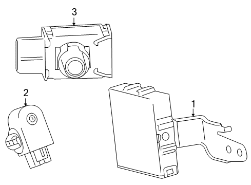 2011 Lexus HS250h Electrical Components Clearance Warning Computer Assembly Diagram for 89340-75020