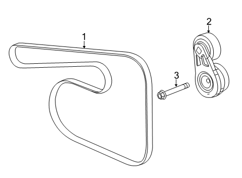 2019 Chevrolet Malibu Belts & Pulleys Serpentine Belt Diagram for 12658091