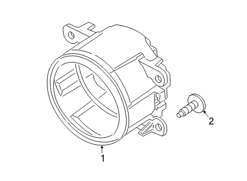 2020 Ford Ranger Fog Lamps Fog Lamp Assembly Diagram for JB3Z-15201-C