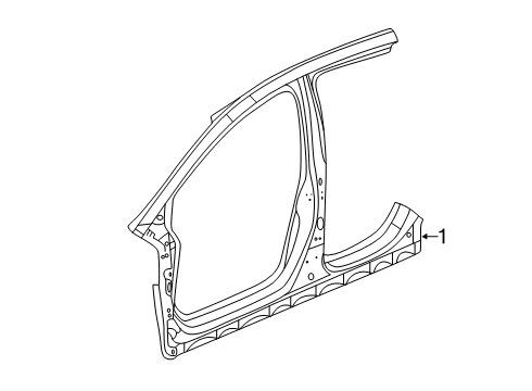 2020 Honda Clarity Aperture Panel Panel Set, R. (DOT) Diagram for 04635-TRT-A90ZZ