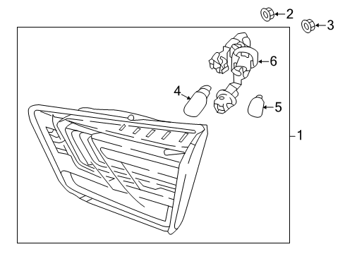 2021 Kia Rio Bulbs Lamp Assembly-Rear Comb Diagram for 92403H9300