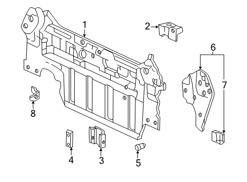 2000 Honda Insight Rear Body Nut, Plate (6MM) Diagram for 90308-S3Y-300