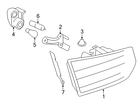 2015 BMW ActiveHybrid 3 Tail Lamps Gutter Strip, Left Diagram for 63217313057