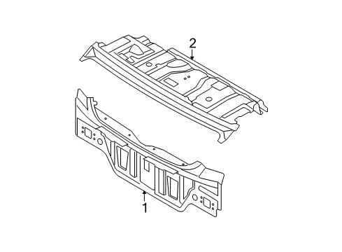 2009 Hyundai Elantra Rear Body Panel Assembly-Rear Package Tray Diagram for 69300-2H020