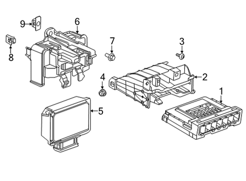 2020 Buick Encore GX Electrical Components Bracket Diagram for 60004851
