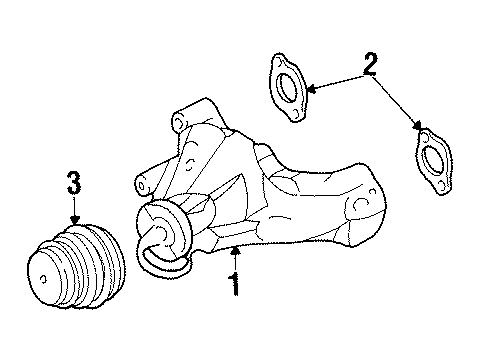 1991 Chevrolet C2500 Cooling System, Radiator, Water Pump, Cooling Fan Gasket Diagram for 3860039