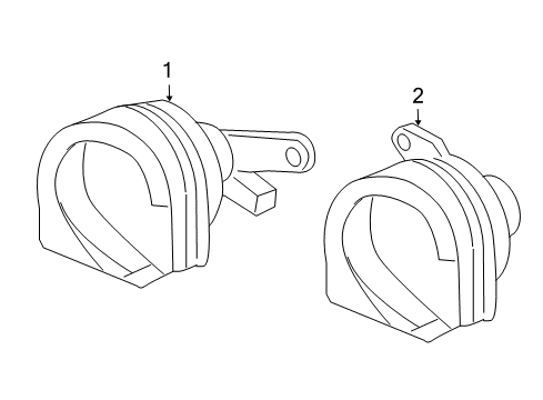 2004 Honda Accord Horn Horn Assembly (Low) (Mitsuba) Diagram for 38100-SDB-A02