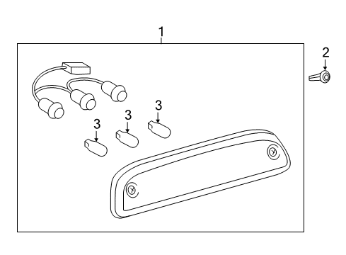 2019 Toyota Tacoma High Mount Lamps High Mount Lamp Diagram for 81570-04051