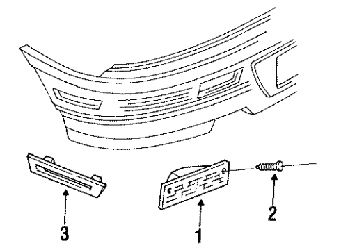 1994 Pontiac Grand Am Backup Lamps Lamp Asm-Back Up Diagram for 5977013