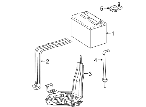 2007 Toyota Camry Battery Battery Tray Diagram for 74440-33010