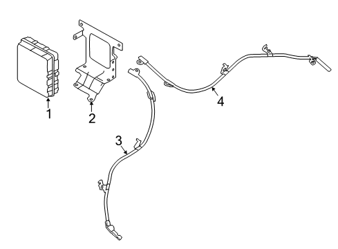 2013 Nissan Leaf Parking Brake Bracket-Module Diagram for 47895-3NF0A