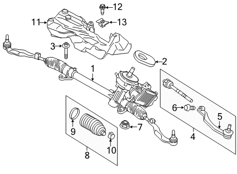 2019 Mini Cooper Steering Column & Wheel, Steering Gear & Linkage Repair Kit Bellows Diagram for 32106893700