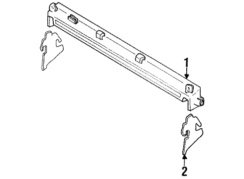 1999 Isuzu Trooper High Mount Lamps Stoplamp Assembly, Highmount Diagram for 8-97160-391-1