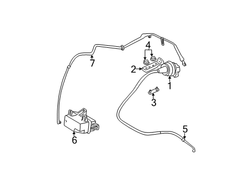 2010 Chrysler PT Cruiser Cruise Control System Nut Diagram for 6105187AA