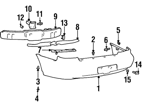 1999 Hyundai Elantra Rear Bumper Bolt Diagram for 11248-06253