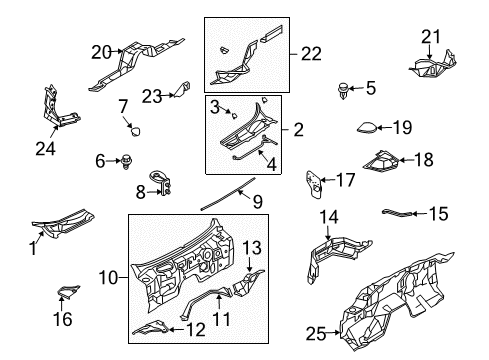 2003 Nissan 350Z Cowl Connector - Tube Diagram for 28937-AQ000