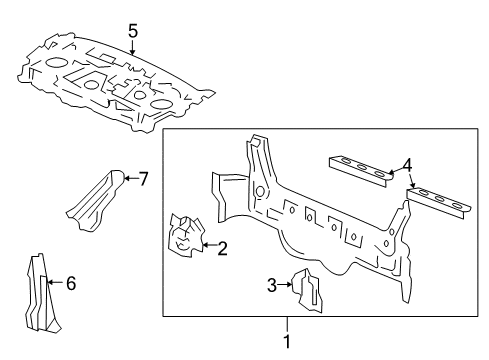 2005 Honda Civic Rear Body Shelf, RR. Parcel Diagram for 66500-S5W-300ZZ