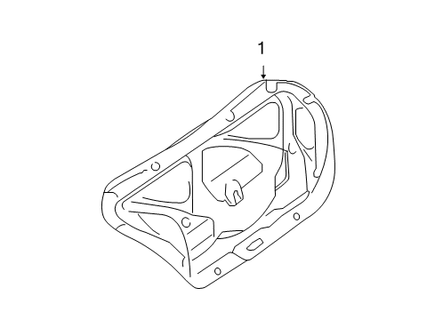 2008 Nissan Maxima Interior Trim - Trunk Lid Finisher-Trunk Lid Diagram for 84966-7Y000