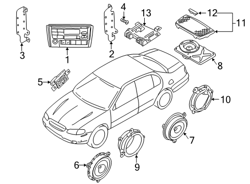 2000 Infiniti I30 Sound System Screw Diagram for 01422-00031